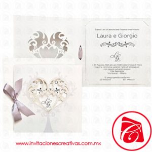 Invitaciones de boda corte laser