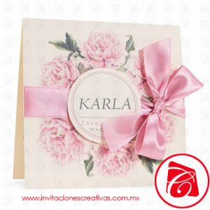 Invitaciones de 15 vintage flores